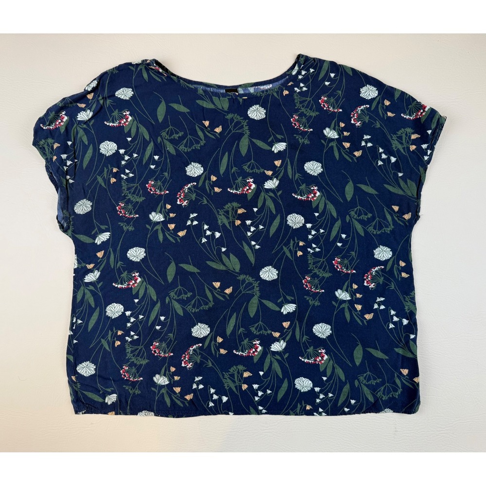 Cottagecore Floral Blouse Viscose Botanical Print‎ XXL Emery Rose